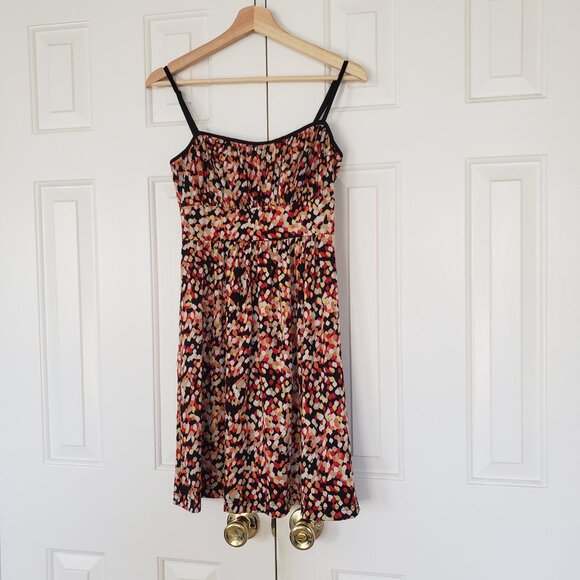 Johnny Martin Multi Color Dress - Size M - Flowy, ruched, spaghetti straps. - Picture 6 of 12
